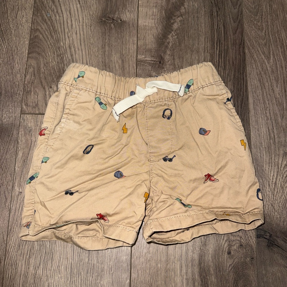 Carter's Tan Embroidered Kids Shorts